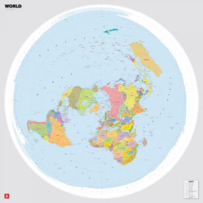 World Map Polar Projection