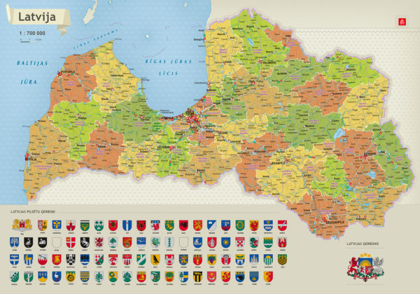 Scratch-off map "Latvia" - Image 4