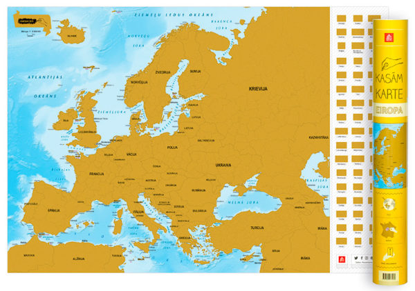 Scratch-off map "Europe" (outlet) - Image 3