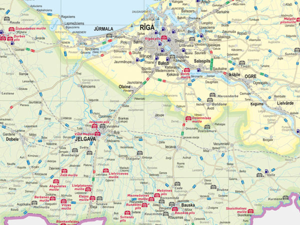 Castles and manors of Latvia. Tourism map - Image 2