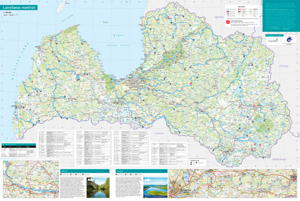 Water routes. Latvia. Active tourism map - Image 2