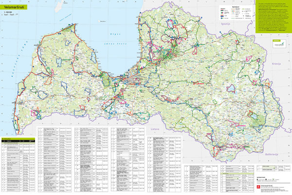 Cycling routes. Latvia. Active tourism map - Image 2