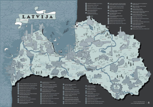 Scratch-off map "Places in Latvia" (outlet) - Image 3