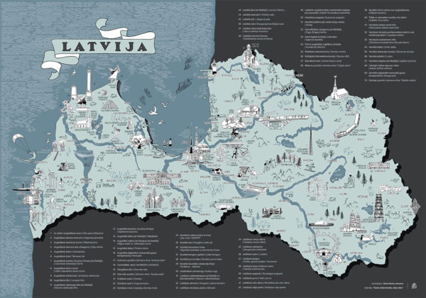 Scratch-off map "Places in Latvia" - Image 3