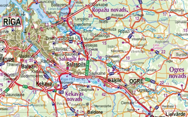 Latvia. Road map. Hard cover - Image 2