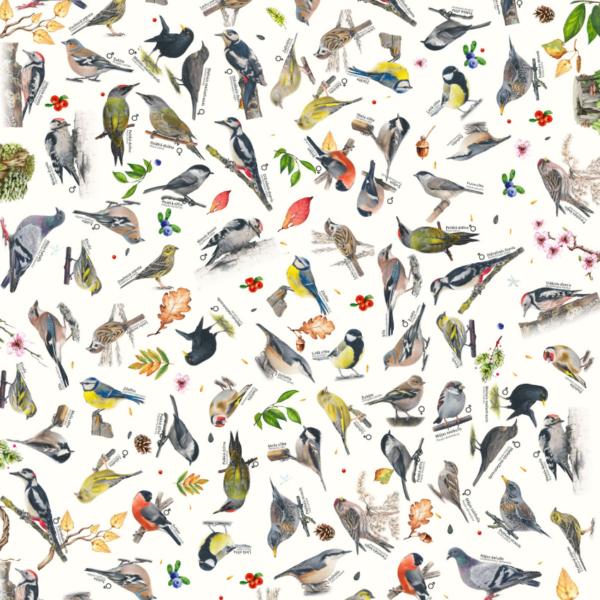 Gift Wrapping Paper "Birds" - Image 2